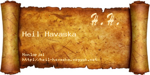 Heil Havaska névjegykártya